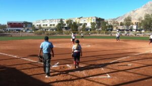 2021-03-28 Bracket 1 - Olivia Oskorus makes a catch at the wall