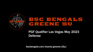 BSC Bengals Greene PGF Qualifier May 2023 – Defense