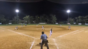 2023-10-22 Olivia Oskorus Chop Slap Single to advance runner